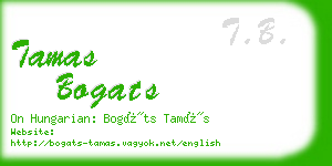 tamas bogats business card